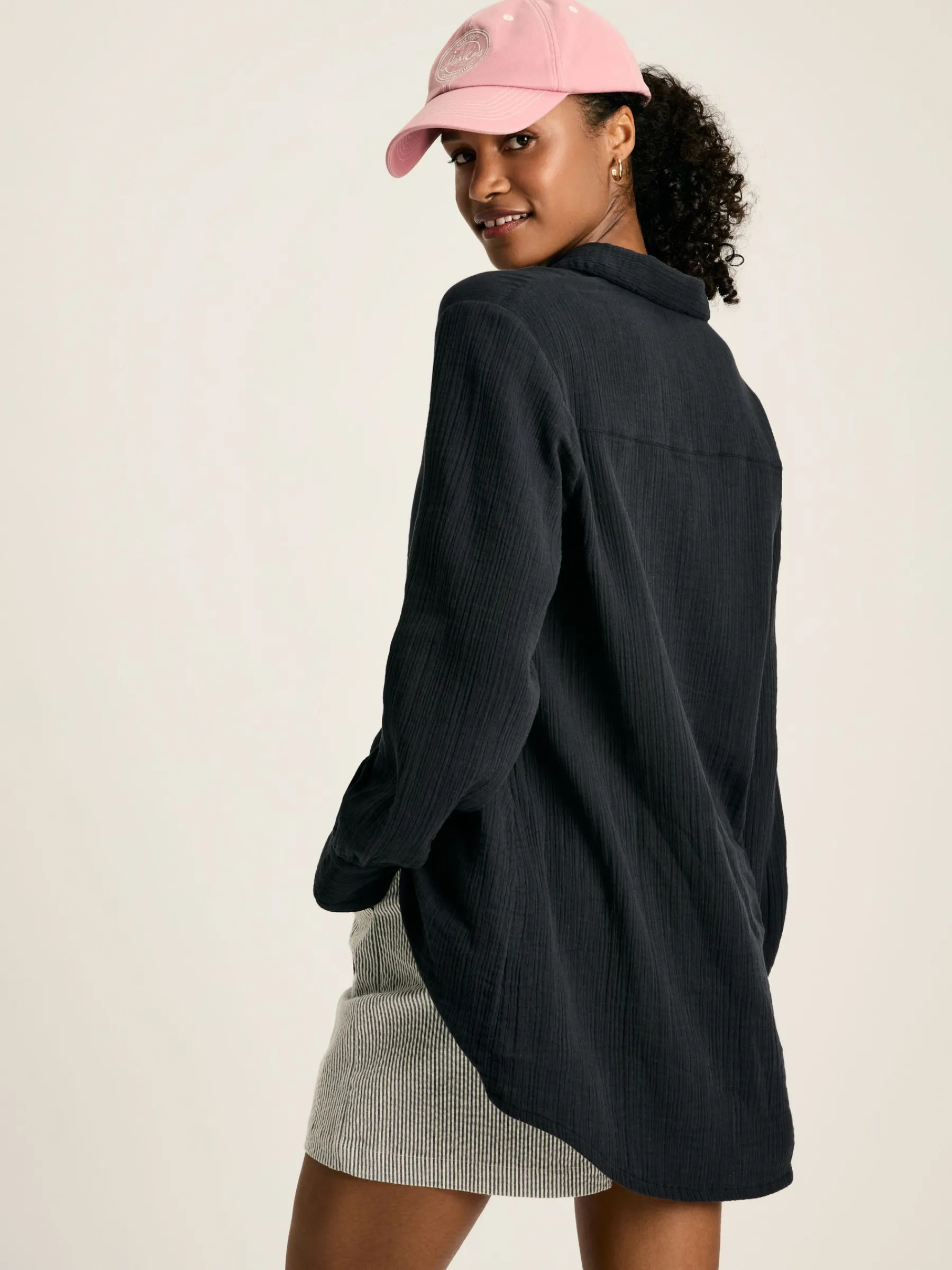 Nell Button Through Cotton Shirt<Joules Hot