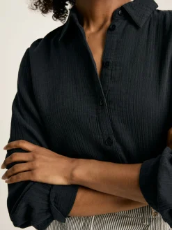 Nell Button Through Cotton Shirt<Joules Hot