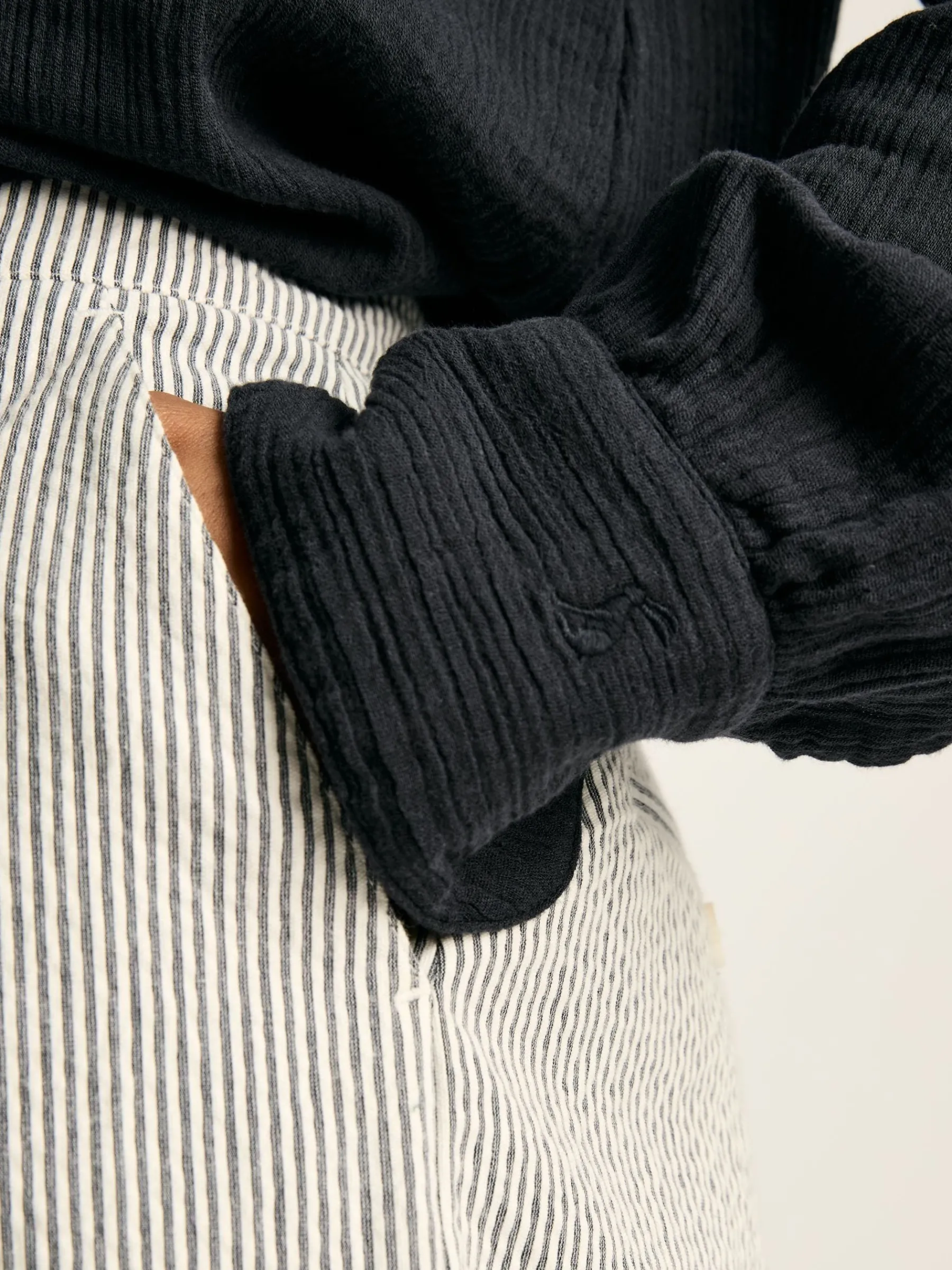 Nell Button Through Cotton Shirt<Joules Hot