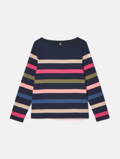 New Harbour Navy multi Boat Neck Breton Top<Joules Clearance