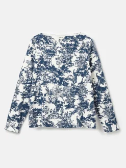 New Harbour Safari Blue Boat Neck Breton Top<Joules