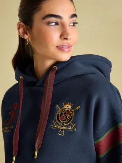 Newham Navy blue Embellished Hoodie<Joules New