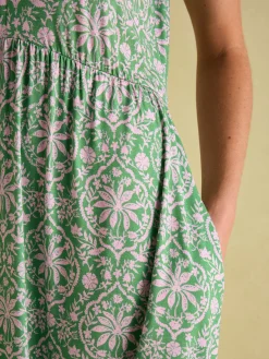 Nia Jersey V-Neck Beach Dress<Joules