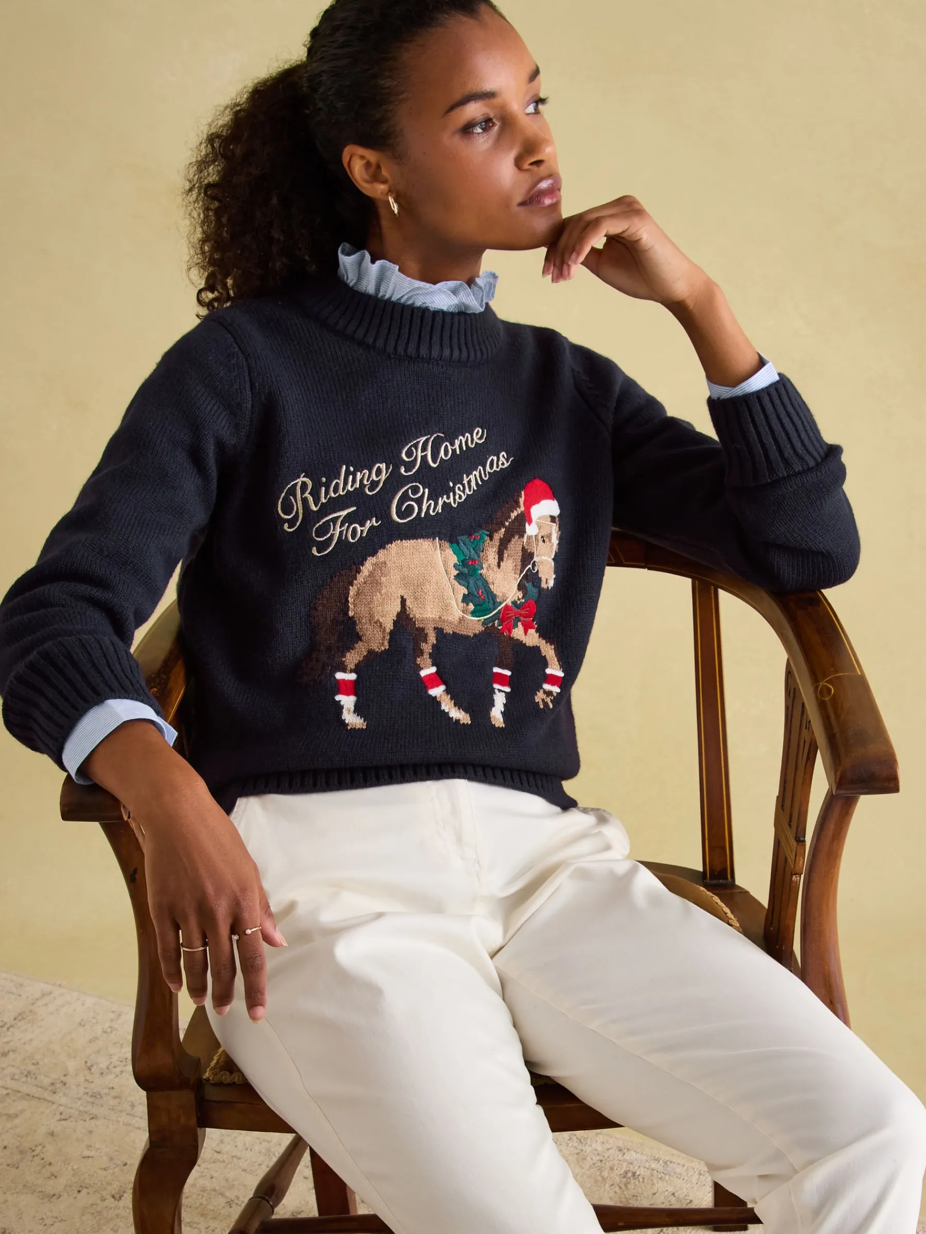 Noelle Intarsia Christmas Jumper<Joules Online