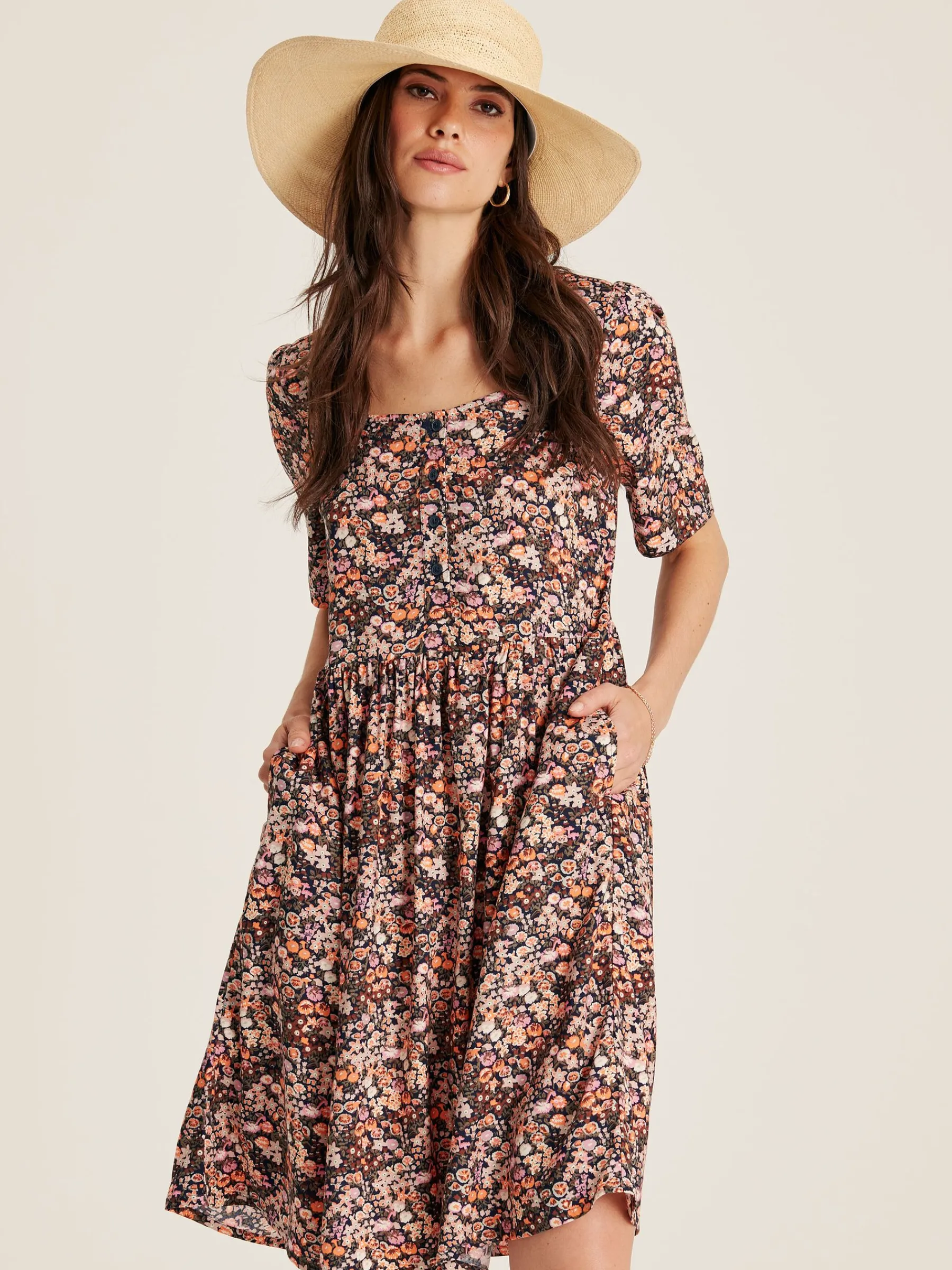 Norah Square Neck Dress<Joules Online