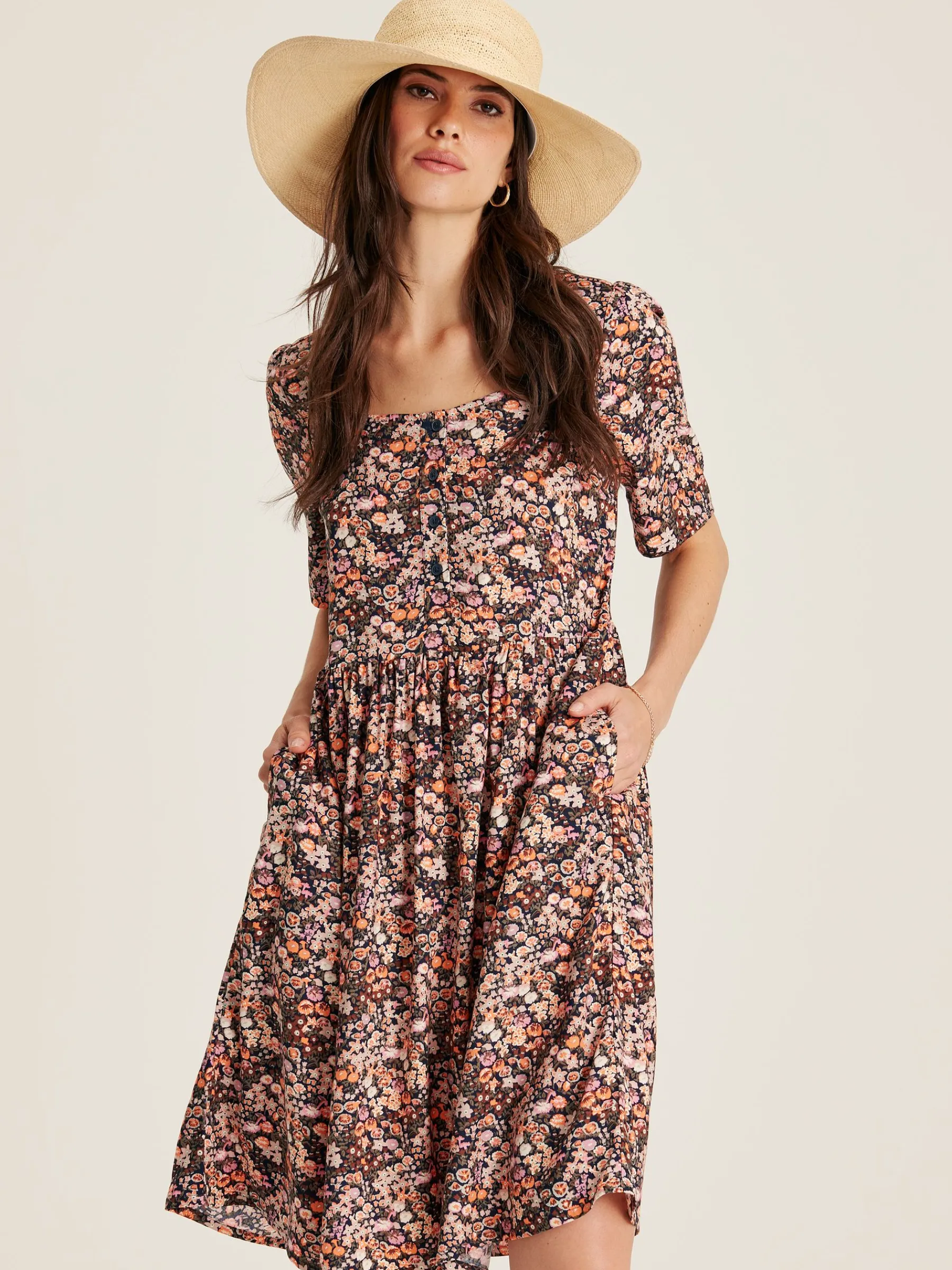 Norah Square Neck Dress<Joules Online