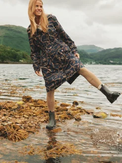 Oakfield Chocolate Brown Short Neoprene-Lined Wellies<Joules Online