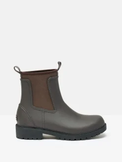 Oakfield Chocolate Brown Short Neoprene-Lined Wellies<Joules Online