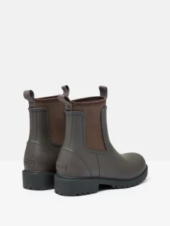 Oakfield Chocolate Brown Short Neoprene-Lined Wellies<Joules Online