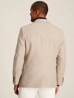 Herringbone Texture Slim Fit Blazer<Joules