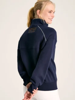 Official Badminton Navy Blue Unisex Quarter Zip Sweatshirt<Joules Sale