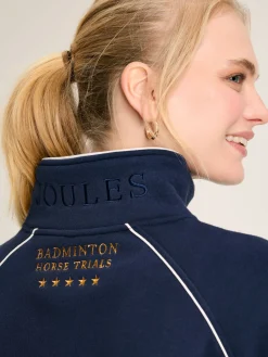 Official Badminton Navy Blue Unisex Quarter Zip Sweatshirt<Joules Sale
