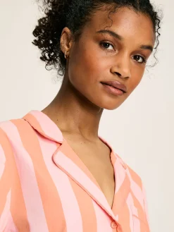 Olivia Pink Striped Pyjama Set<Joules Best