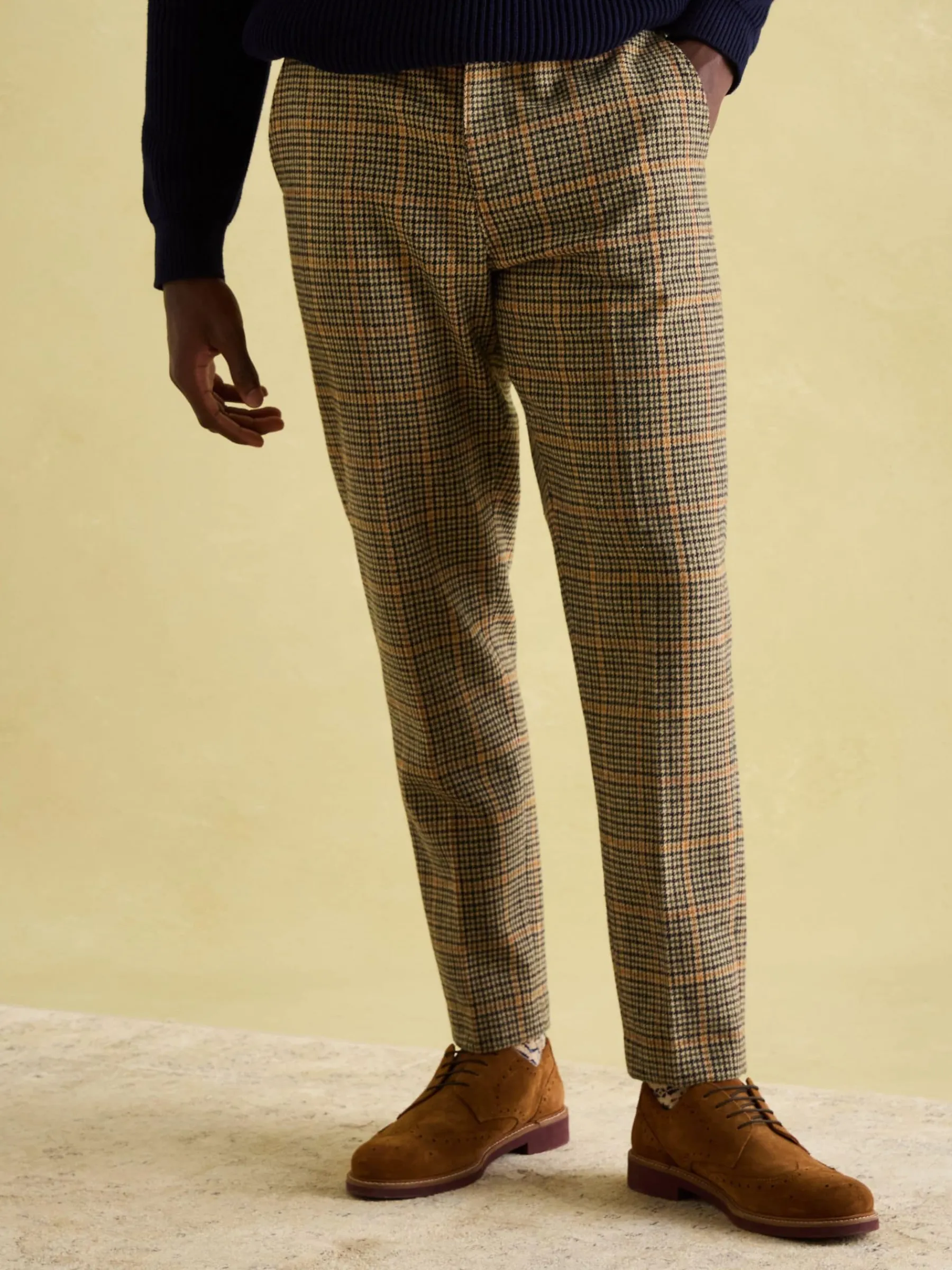 Oundle Herringbone Slim Fit Trousers<Joules Online