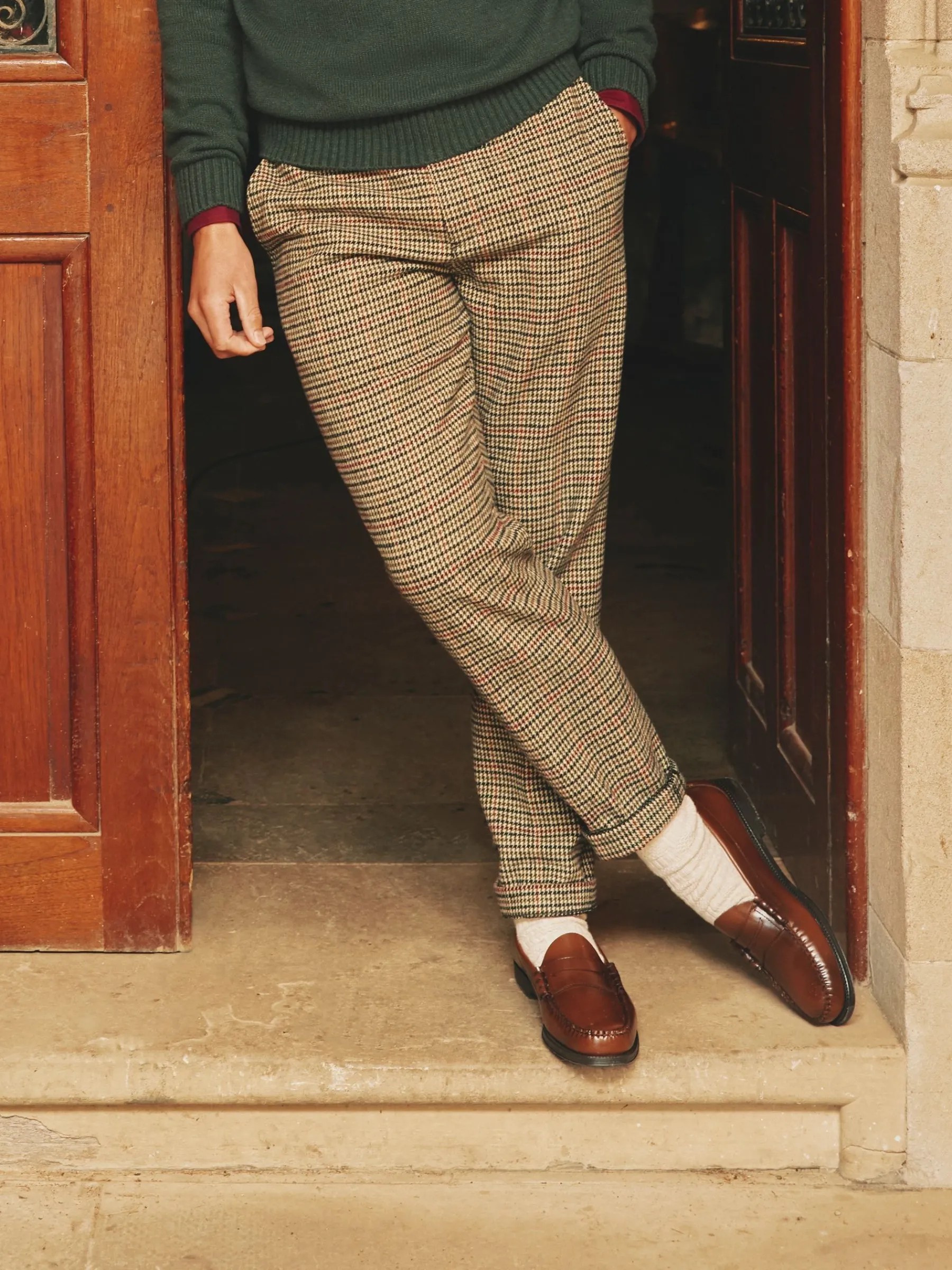 Oundle Herringbone Slim Fit Trousers<Joules Online