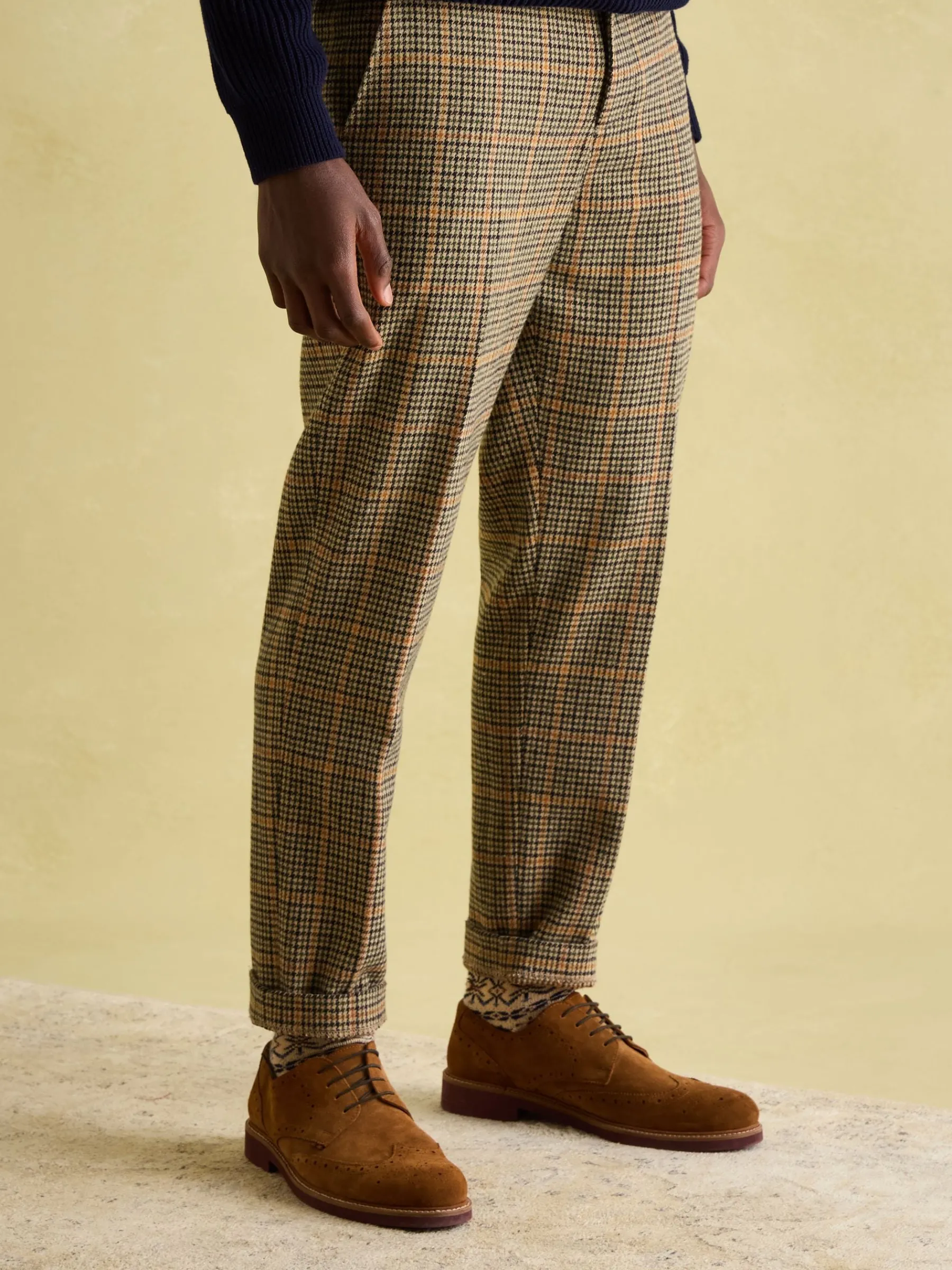 Oundle Herringbone Slim Fit Trousers<Joules Online