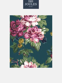 Peacock Blue Invite Floral 10M Wallpaper<Joules Online