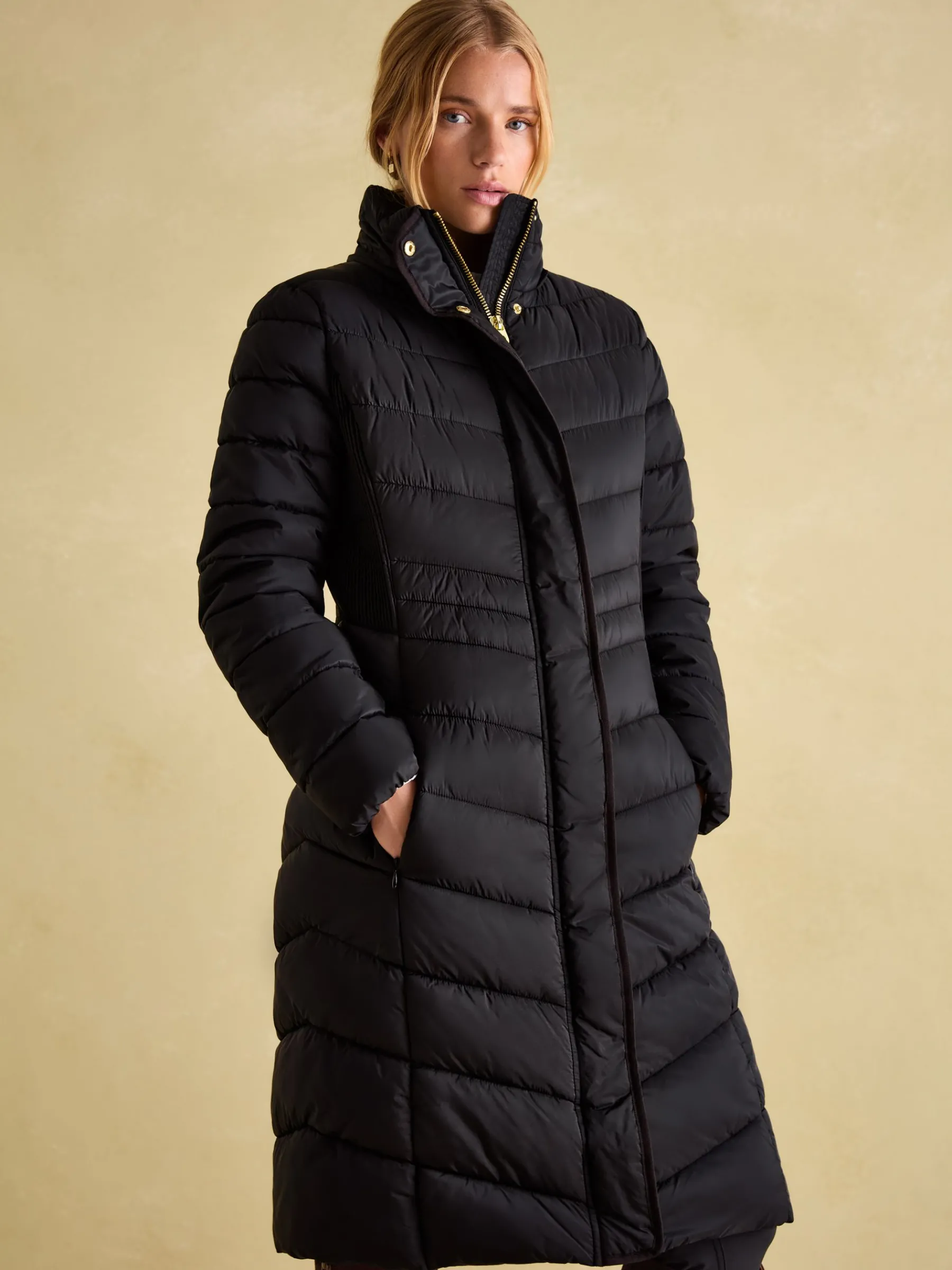 Pembury Showerproof Longline Padded Coat With Hood<Joules Clearance