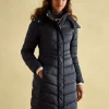Pembury Navy Blue Showerproof Longline Padded Coat With Hood<Joules Sale