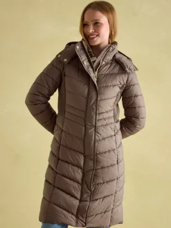Pembury Showerproof Longline Padded Coat With Hood<Joules Best