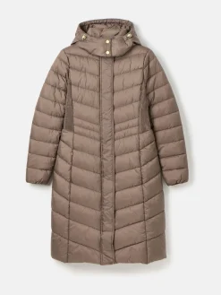 Pembury Showerproof Longline Padded Coat With Hood<Joules Best
