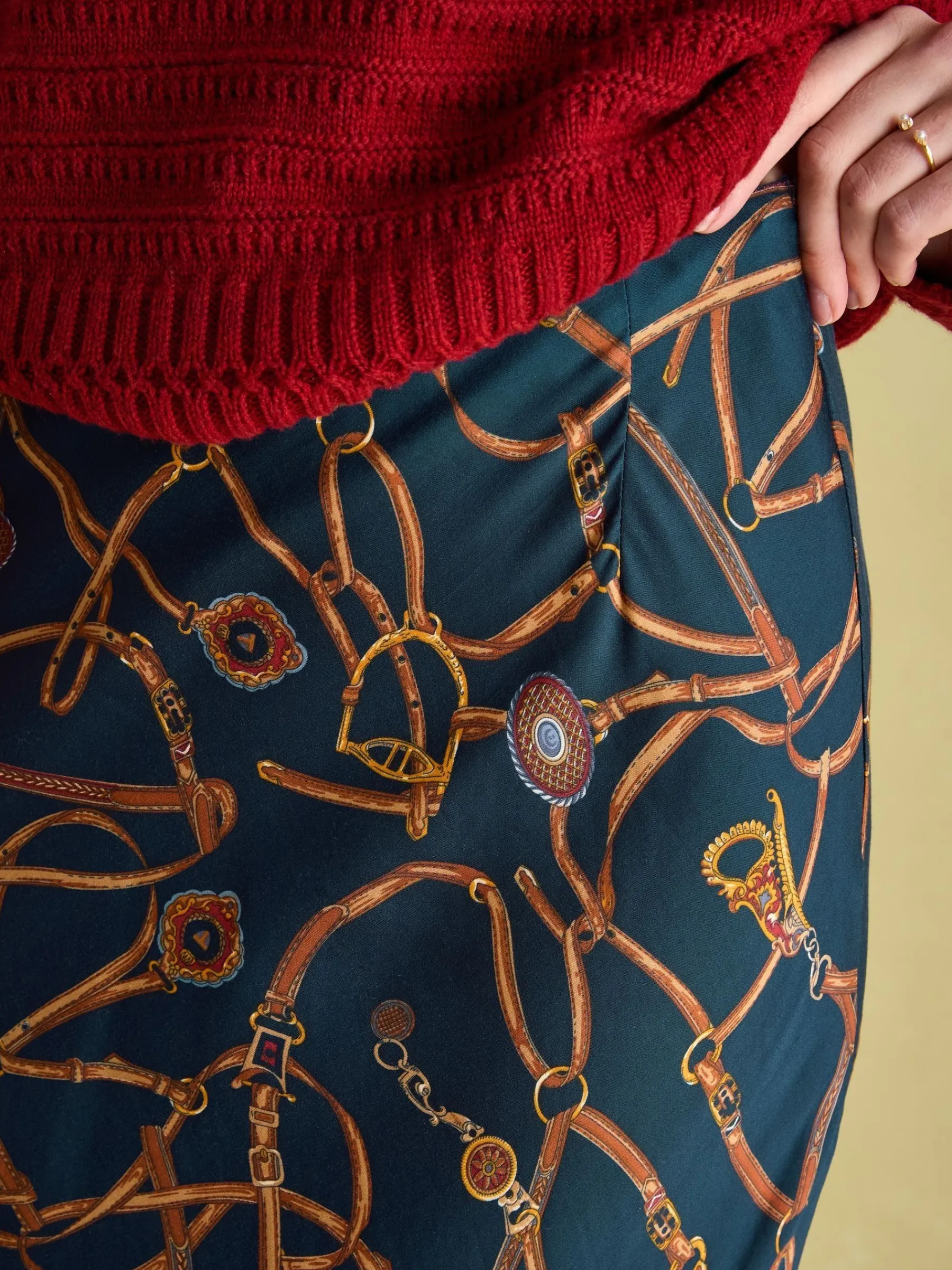 Penelope Satin Midi Skirt<Joules Outlet