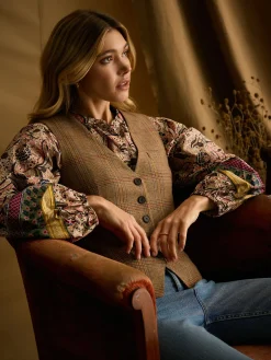 Penrose Tweed Waistcoat<Joules Outlet