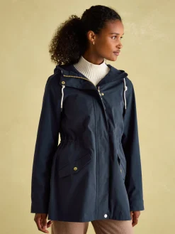 Portwell Navy Blue Waterproof Raincoat With Hood<Joules Online