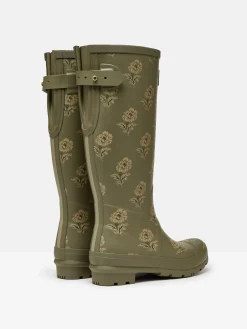Printed Green Floral Adjustable Tall Wellies<Joules Online