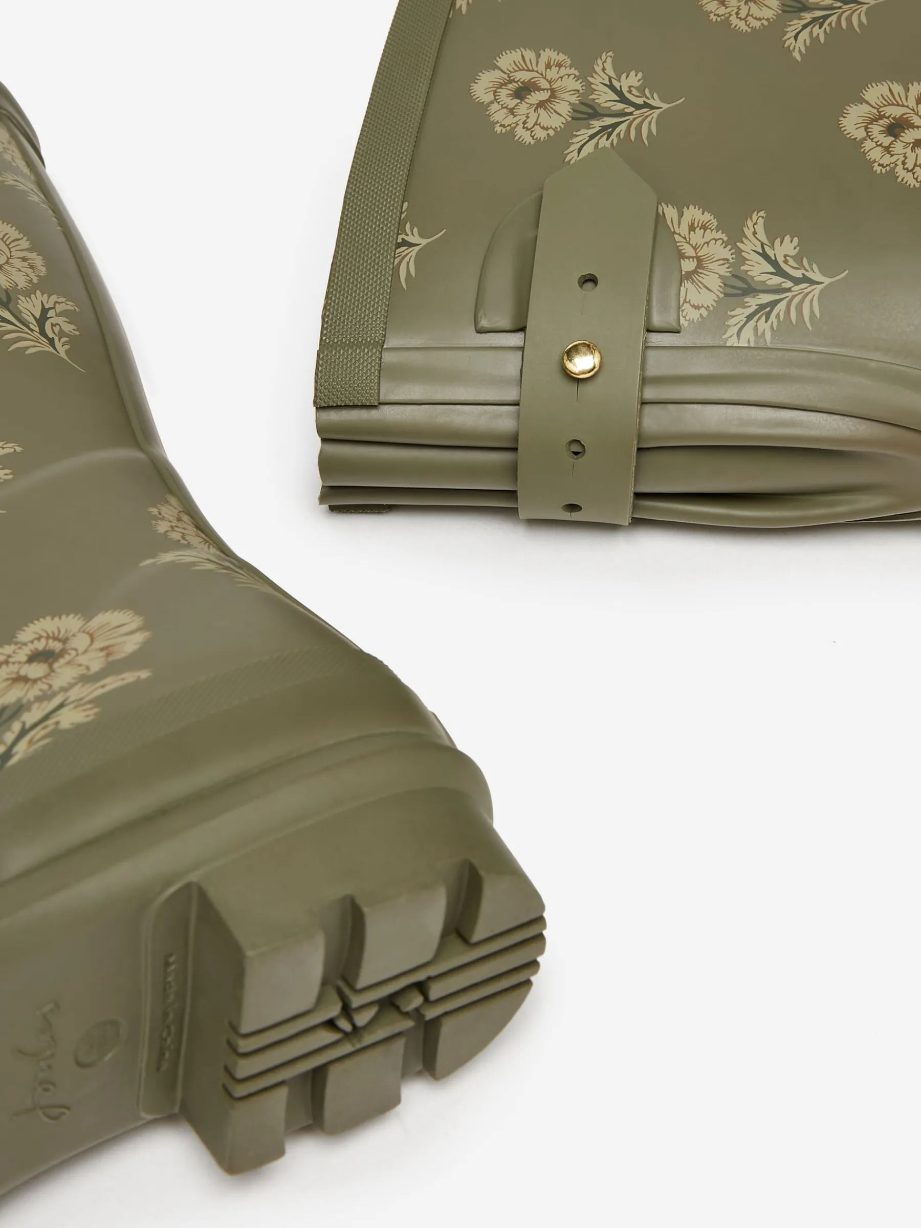 Printed Green Floral Adjustable Tall Wellies<Joules Online