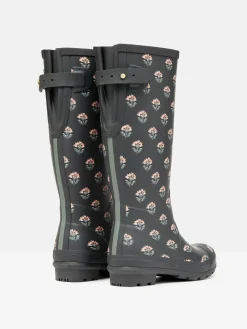 Printed Grey Floral Adjustable Tall Wellies<Joules Sale