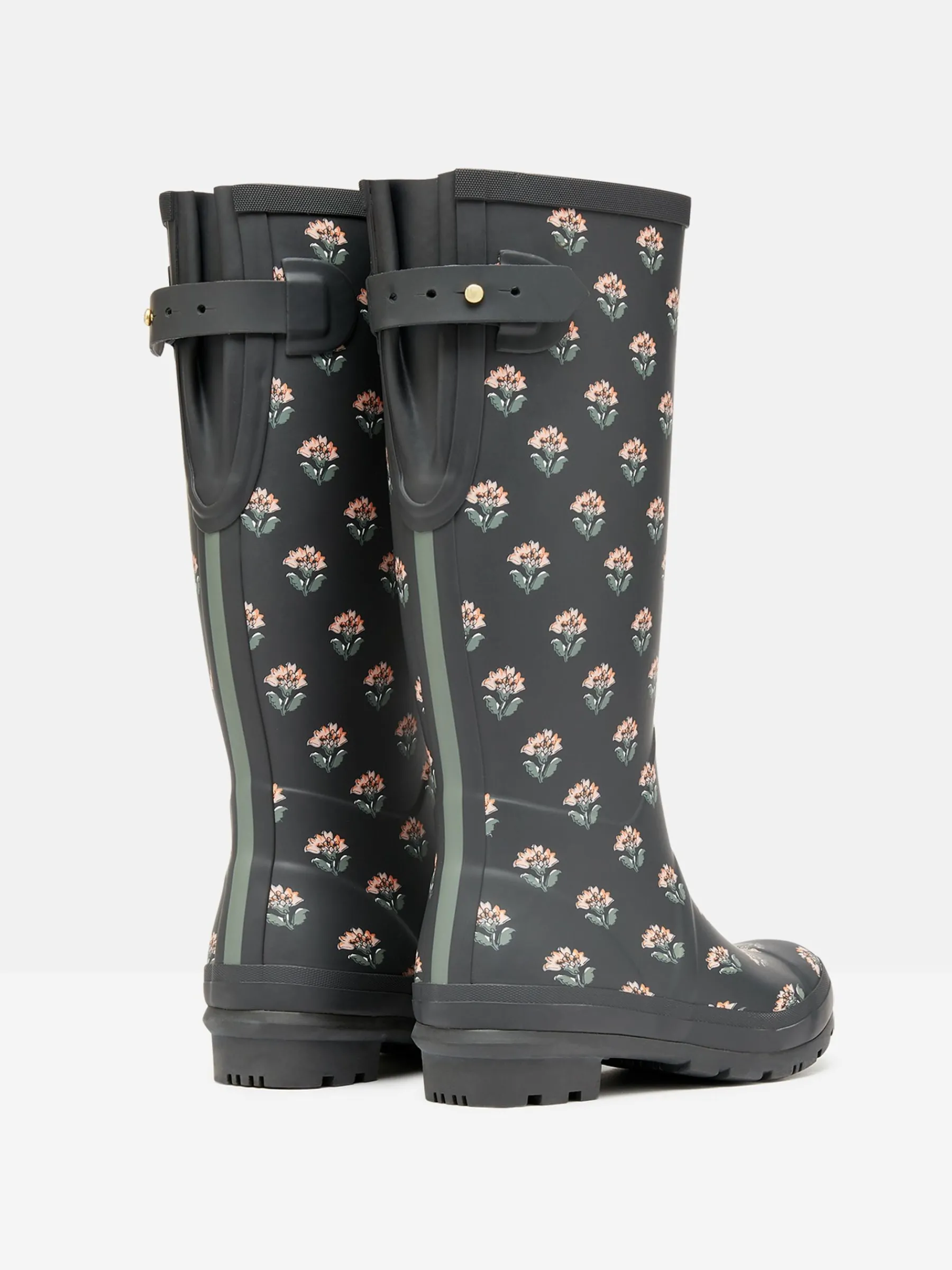 Printed Grey Floral Adjustable Tall Wellies<Joules Sale