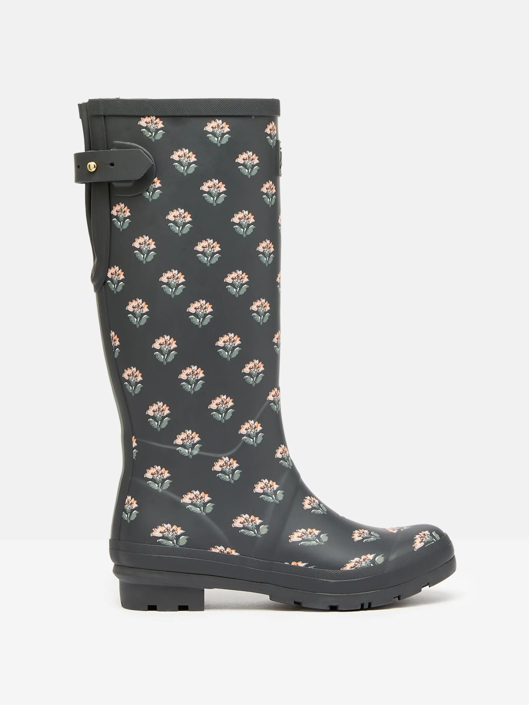 Printed Grey Floral Adjustable Tall Wellies<Joules Sale