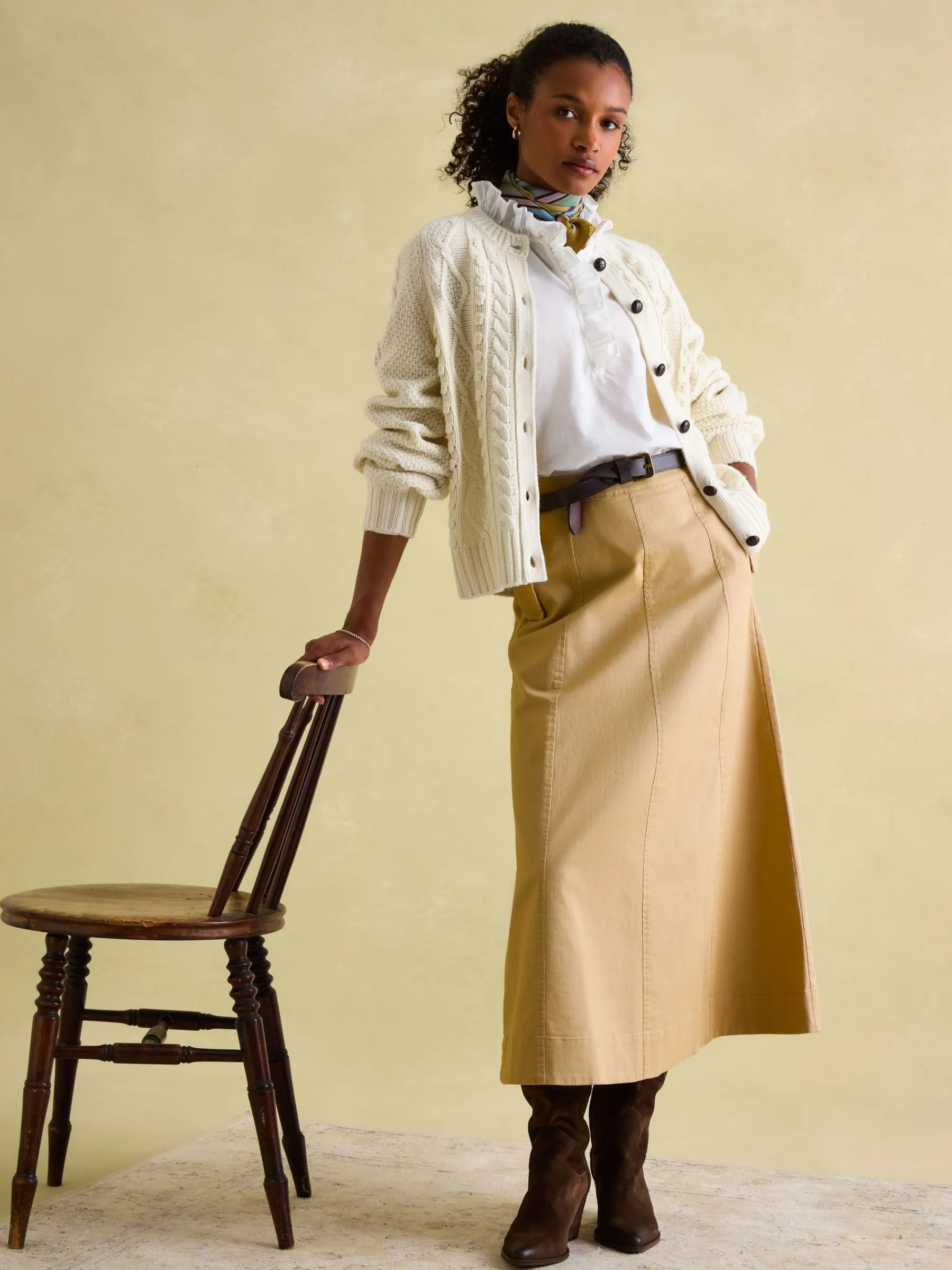 Rafferty Cable Knit Cardigan<Joules Sale