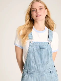 Railroad Blue & White Pinstripe Denim Dungarees<Joules Online