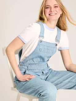 Railroad Blue & White Pinstripe Denim Dungarees<Joules Online