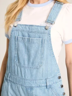 Railroad Blue & White Pinstripe Denim Dungarees<Joules Online
