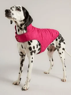 Raspberry Pink Quilted Rain Dog Coat<Joules