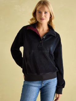 Renee Navy Blue Corduroy Sweatshirt<Joules