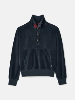 Renee Navy Blue Corduroy Sweatshirt<Joules