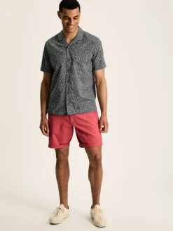 Revere Blue Floral Printed Short Sleeve Shirt<Joules Outlet