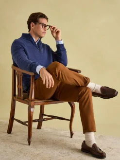 Richmond Lambswool Quarter Zip Knitted Jumper<Joules Sale