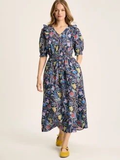 Rosalie V-Neck Frill Dress<Joules Clearance