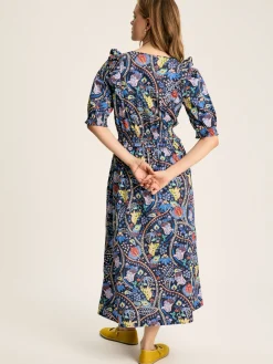 Rosalie V-Neck Frill Dress<Joules Clearance