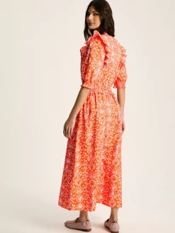Rosalie V-Neck Frill Dress<Joules Sale