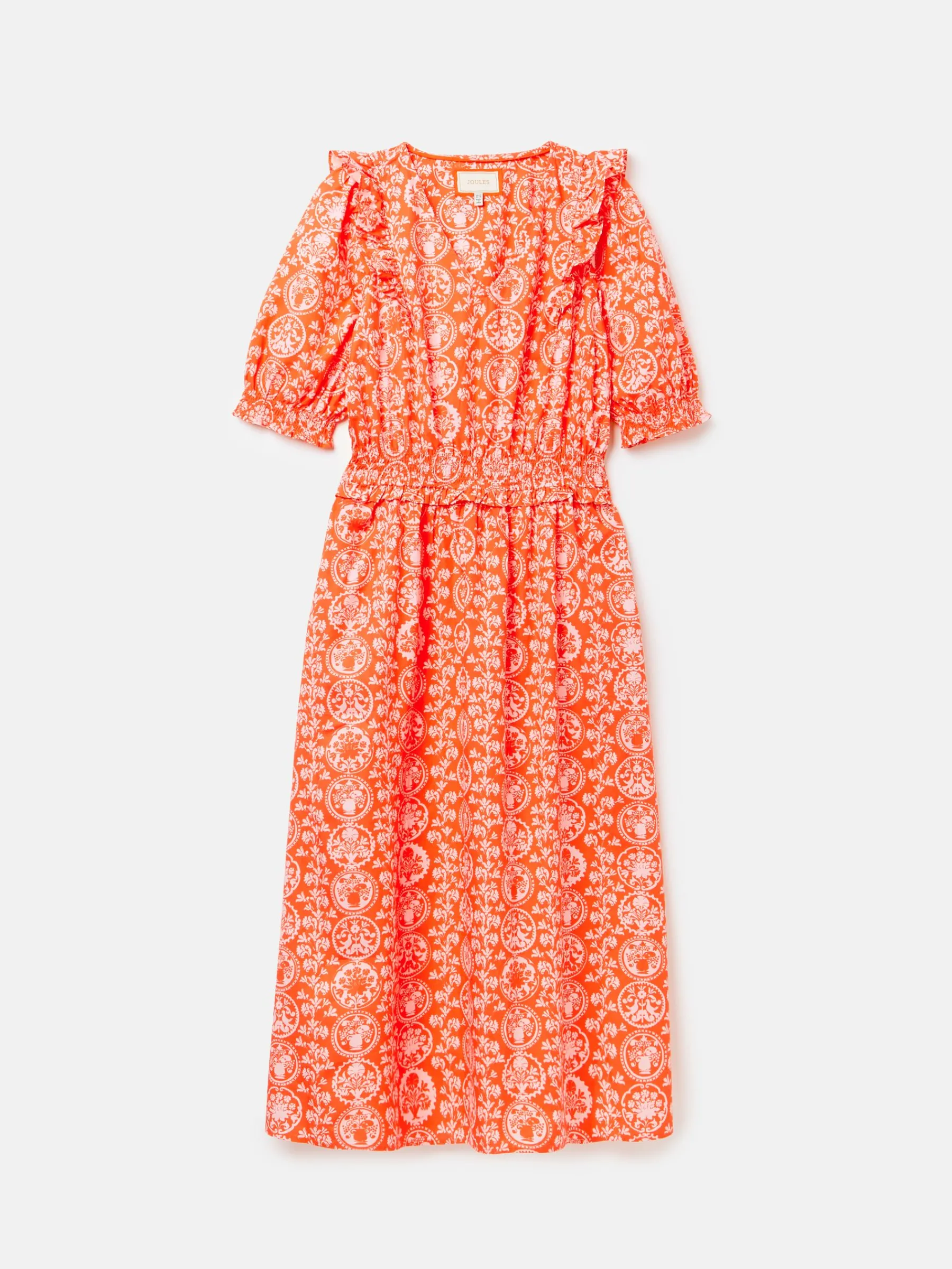 Rosalie V-Neck Frill Dress<Joules Sale