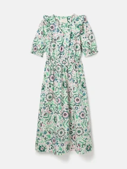 Rosalie V-Neck Frill Dress<Joules Clearance