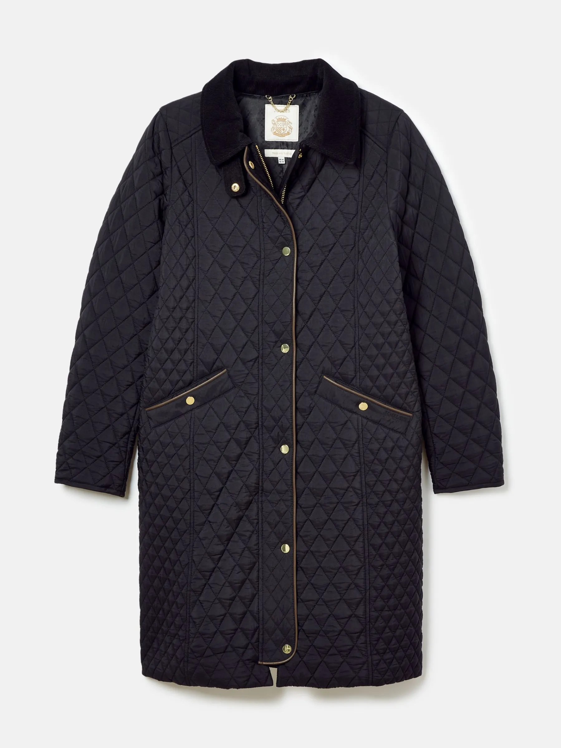 Rosewell Showerproof Longline Diamond Quilted Coat<Joules