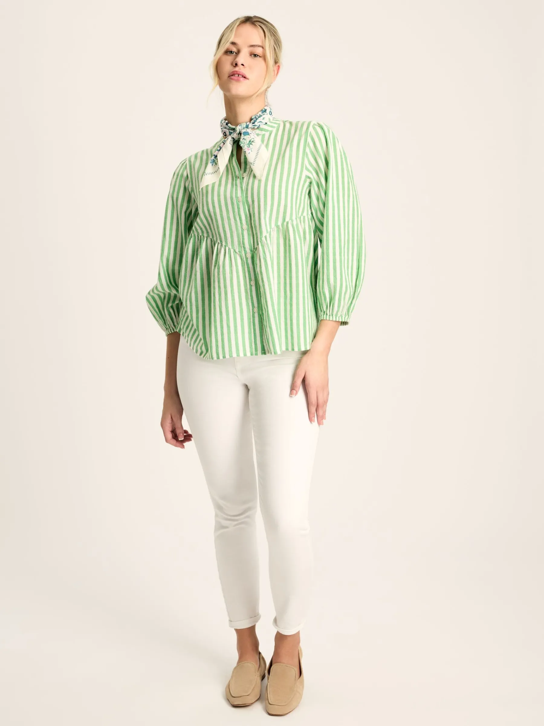 Rowan Gathered Sleeve Blouse<Joules Online