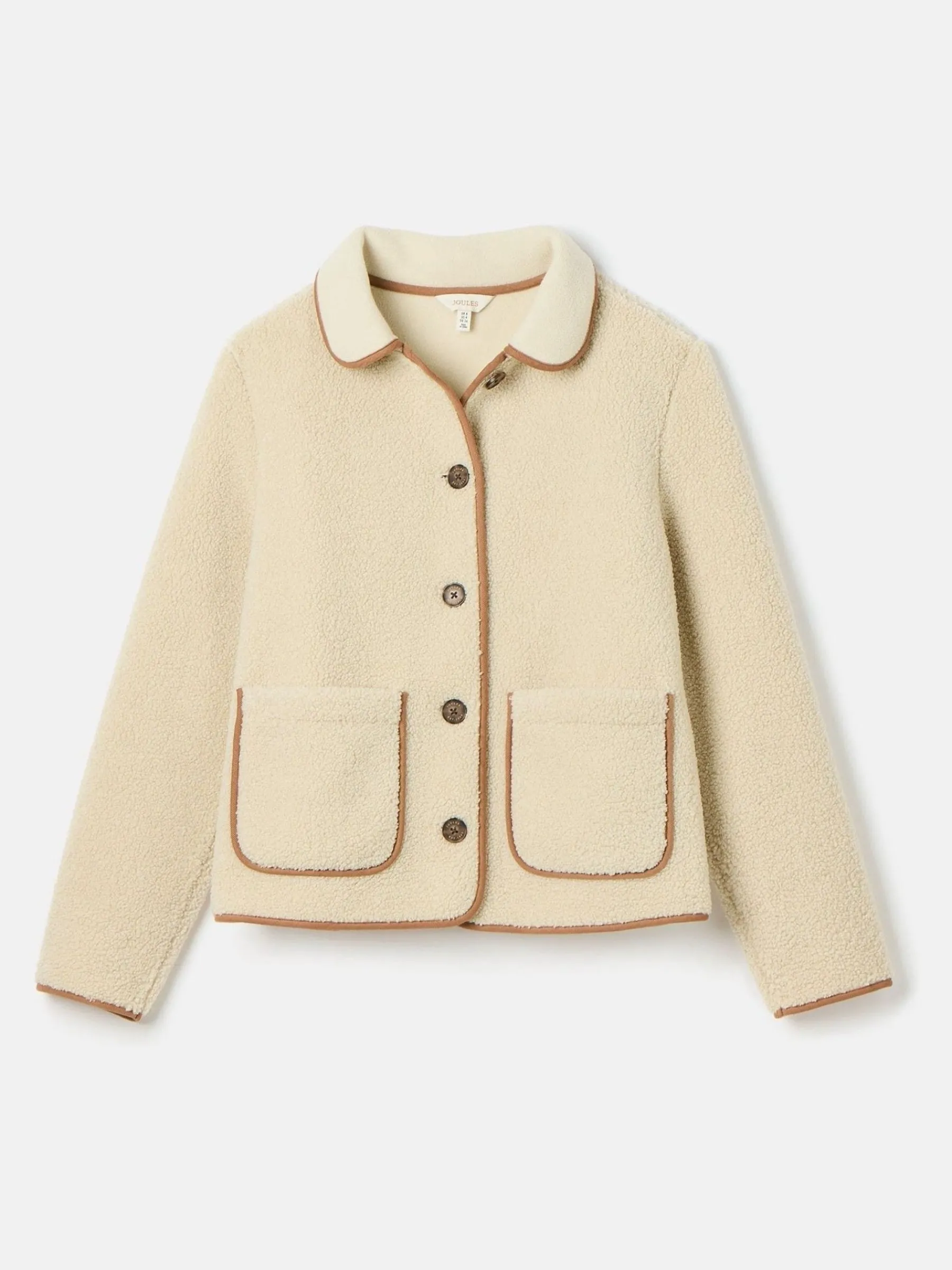 Sadie Button Down Fleece Jacket<Joules Clearance